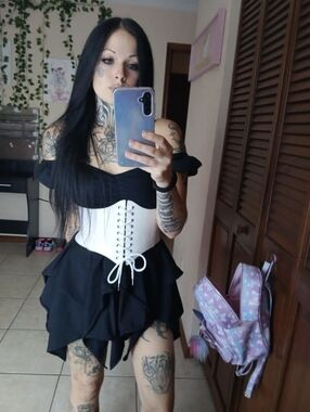 Dolls Kill Black Ruffled Dress Medium